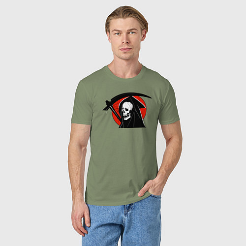 Мужская футболка Череп и коса / Авокадо – фото 3