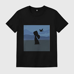 Футболка хлопковая мужская Замерзшая, цвет: черный