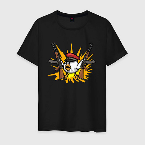 Мужская футболка Взрывной цыпленок / Черный – фото 1