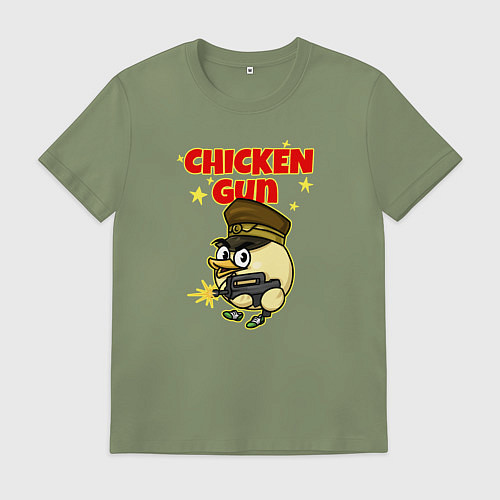 Мужская футболка Chicken Gun - игра / Авокадо – фото 1