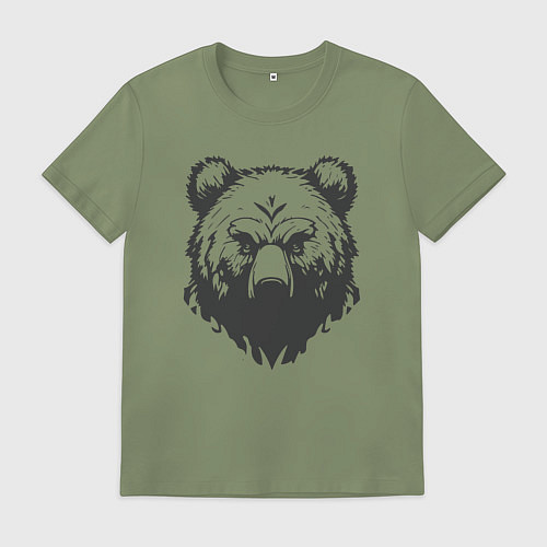 Мужская футболка Бурый медведь / Авокадо – фото 1