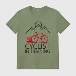 Футболка хлопковая мужская Велотренирока, цвет: авокадо
