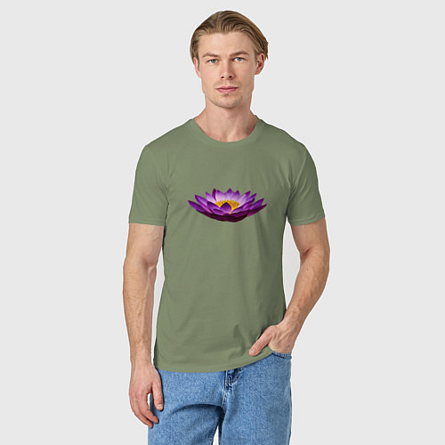 Мужская футболка Фиолетовый Лотос / Авокадо – фото 3