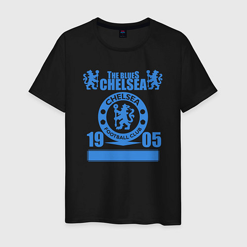 Мужская футболка FC Chelsea London / Черный – фото 1