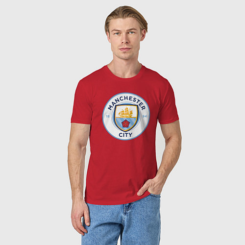 Мужская футболка Manchester City FC / Красный – фото 3