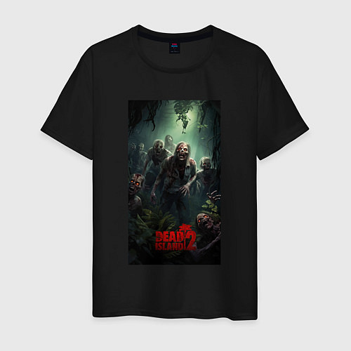 Мужская футболка Зомби на острове / Черный – фото 1