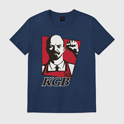 Футболка хлопковая мужская KGB Lenin, цвет: тёмно-синий