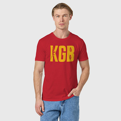 Мужская футболка KGB / Красный – фото 3