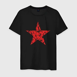 Футболка хлопковая мужская Star USSR, цвет: черный