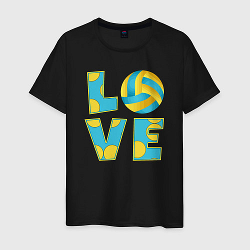 Мужская футболка Volleyball love / Черный – фото 1