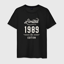 Футболка хлопковая мужская 1989 ограниченный выпуск, цвет: черный
