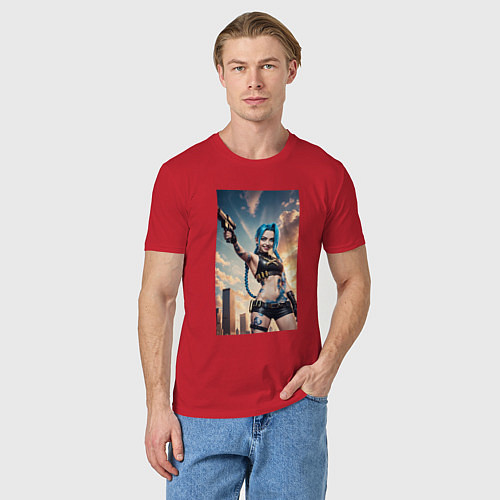 Мужская футболка Jinx модель / Красный – фото 3