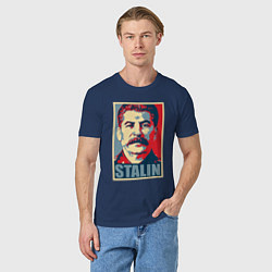 Футболка хлопковая мужская Stalin USSR, цвет: тёмно-синий — фото 2