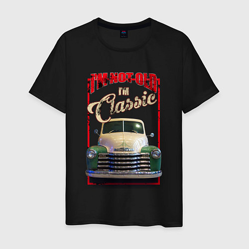 Мужская футболка Классика автомобиль Chevrolet Thriftmaster / Черный – фото 1
