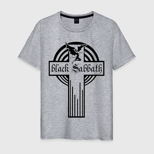 Мужская футболка Black Sabbath Cross / Меланж – фото 1