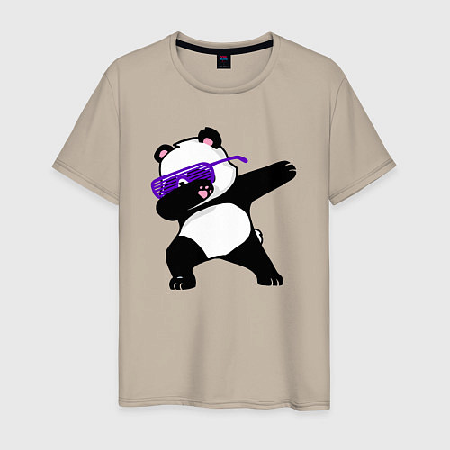 Мужская футболка Dab panda / Миндальный – фото 1