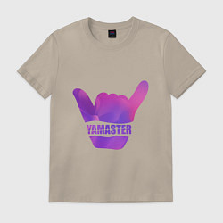 Футболка хлопковая мужская Yamaster Gradient, цвет: миндальный