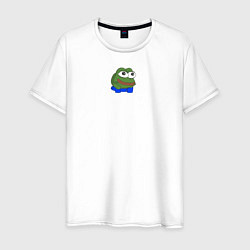 Футболка хлопковая мужская Pepe print, цвет: белый