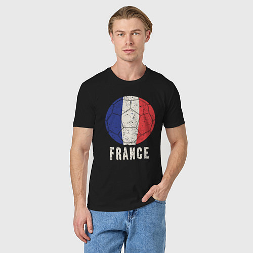 Мужская футболка Футбол Франции / Черный – фото 3