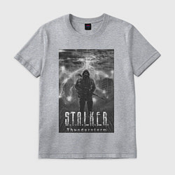 Футболка хлопковая мужская Stalker thunderstorm, цвет: меланж