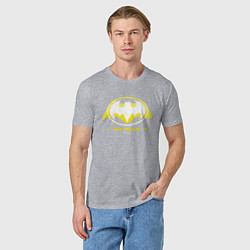 Футболка хлопковая мужская Batman logotype 2023, цвет: меланж — фото 2