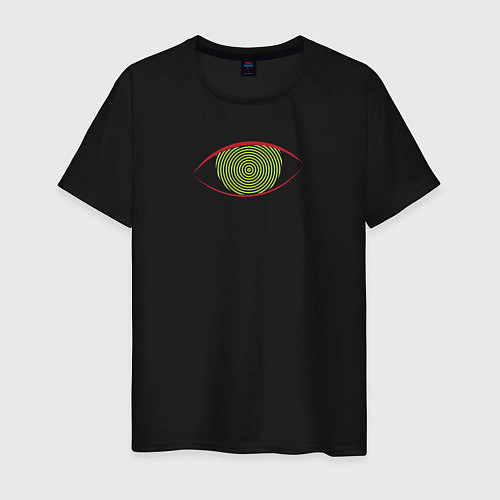 Мужская футболка Зеленый глаз киборга / Черный – фото 1