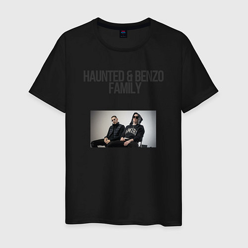 Мужская футболка Haunted & benzo / Черный – фото 1