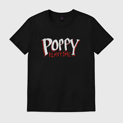 Футболка хлопковая мужская Poppy Playtime лого, цвет: черный