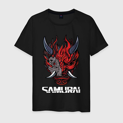 Мужская футболка Samurai logo / Черный – фото 1