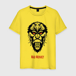Футболка хлопковая мужская Mad monkey, цвет: желтый