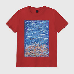 Футболка хлопковая мужская Неизвестный лес, цвет: красный