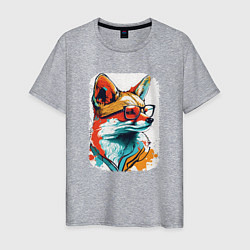 Футболка хлопковая мужская Wise Fox, цвет: меланж