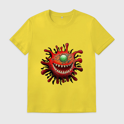 Мужская футболка Веселый вирус красный / Желтый – фото 1