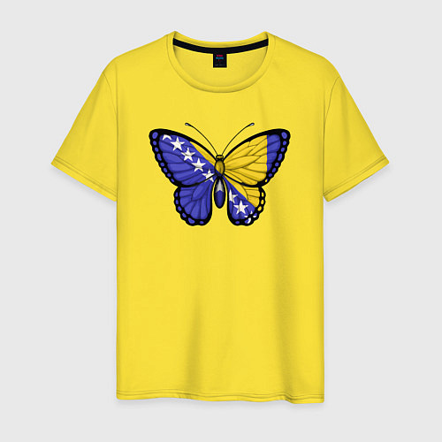 Мужская футболка Бабочка Босния и Герцеговина / Желтый – фото 1