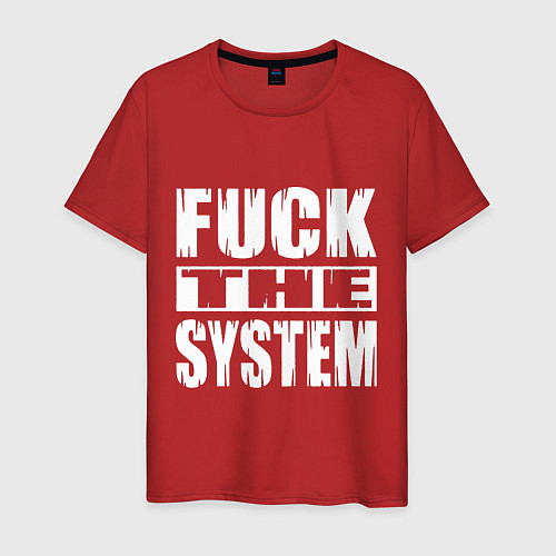 Мужская футболка SoD - f**k the system / Красный – фото 1