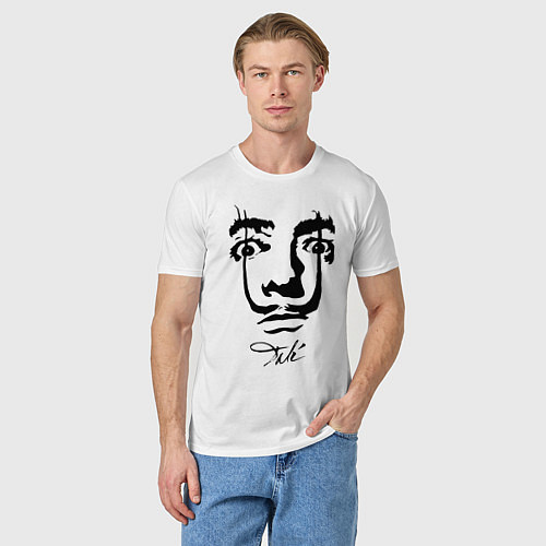 Мужская футболка Dali face / Белый – фото 3