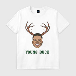 Футболка хлопковая мужская Young buck, цвет: белый