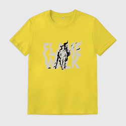 Футболка хлопковая мужская Flame walk, цвет: желтый