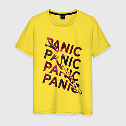 Футболка хлопковая мужская Panic, цвет: желтый