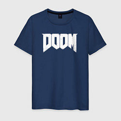 Футболка хлопковая мужская Doom nightmare mode, цвет: тёмно-синий