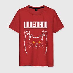 Футболка хлопковая мужская Lindemann rock cat, цвет: красный