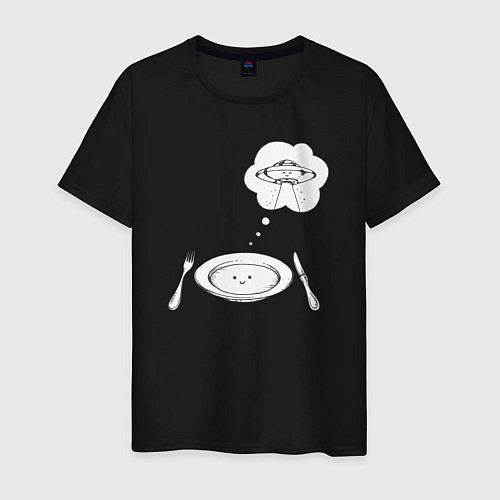 Мужская футболка Космическая пища / Черный – фото 1