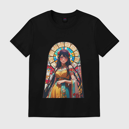 Мужская футболка Ай хоширо - витраж / Черный – фото 1