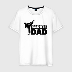 Футболка хлопковая мужская Karate dad, цвет: белый