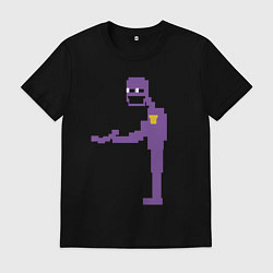Футболка хлопковая мужская Сиреневый человек, цвет: черный