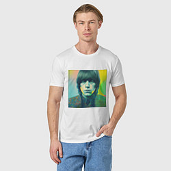 Футболка хлопковая мужская Brian Jones Pop Glitch Art, цвет: белый — фото 2