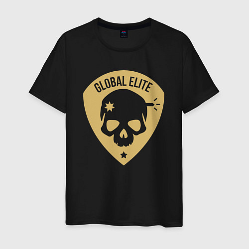 Мужская футболка Global elite / Черный – фото 1