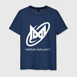 Футболка хлопковая мужская Nigma Galaxy logo, цвет: тёмно-синий