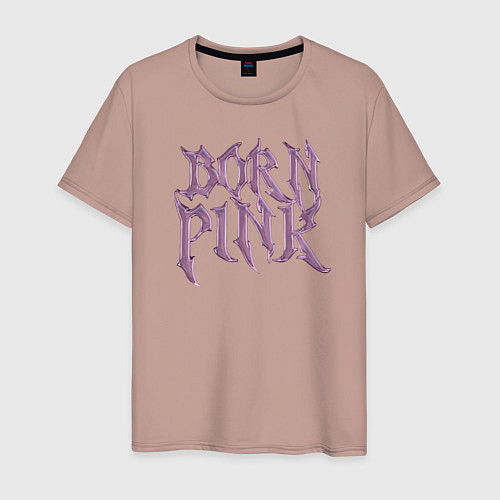 Мужская футболка Born pink Blackpink / Пыльно-розовый – фото 1