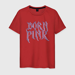 Футболка хлопковая мужская Born pink Blackpink, цвет: красный